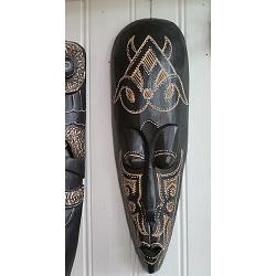 Mask Lombok Carved 50cm Svart