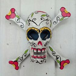 Skull Mexico Mask on bones