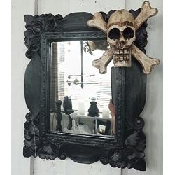 Skull Spegel Svart